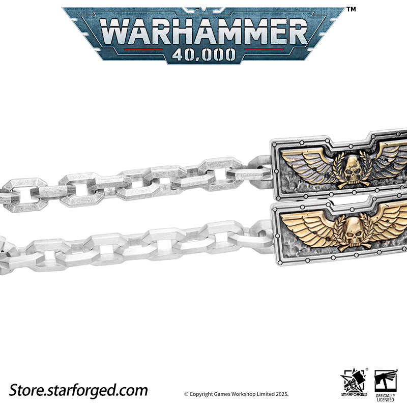 Starforged Warhammer 40K Steel Oath of Imperial Guardsmen Bracelet Men's Jewelry Accessories